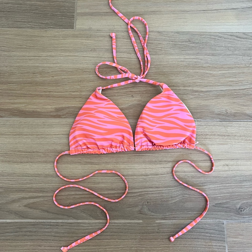 Kids Swim Zebra Print Bikini Top